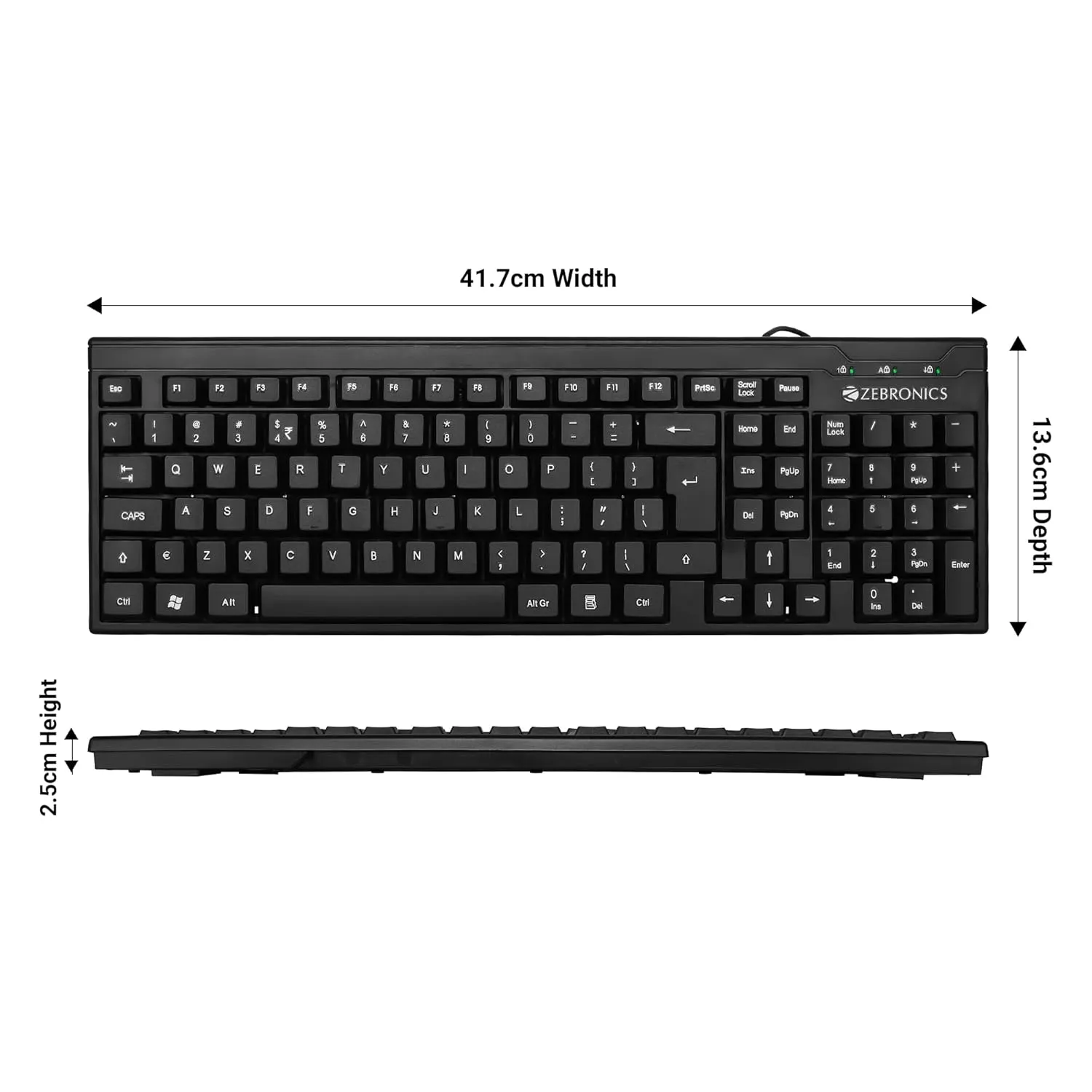 Zebronics K35 Usb Keyboard view 3